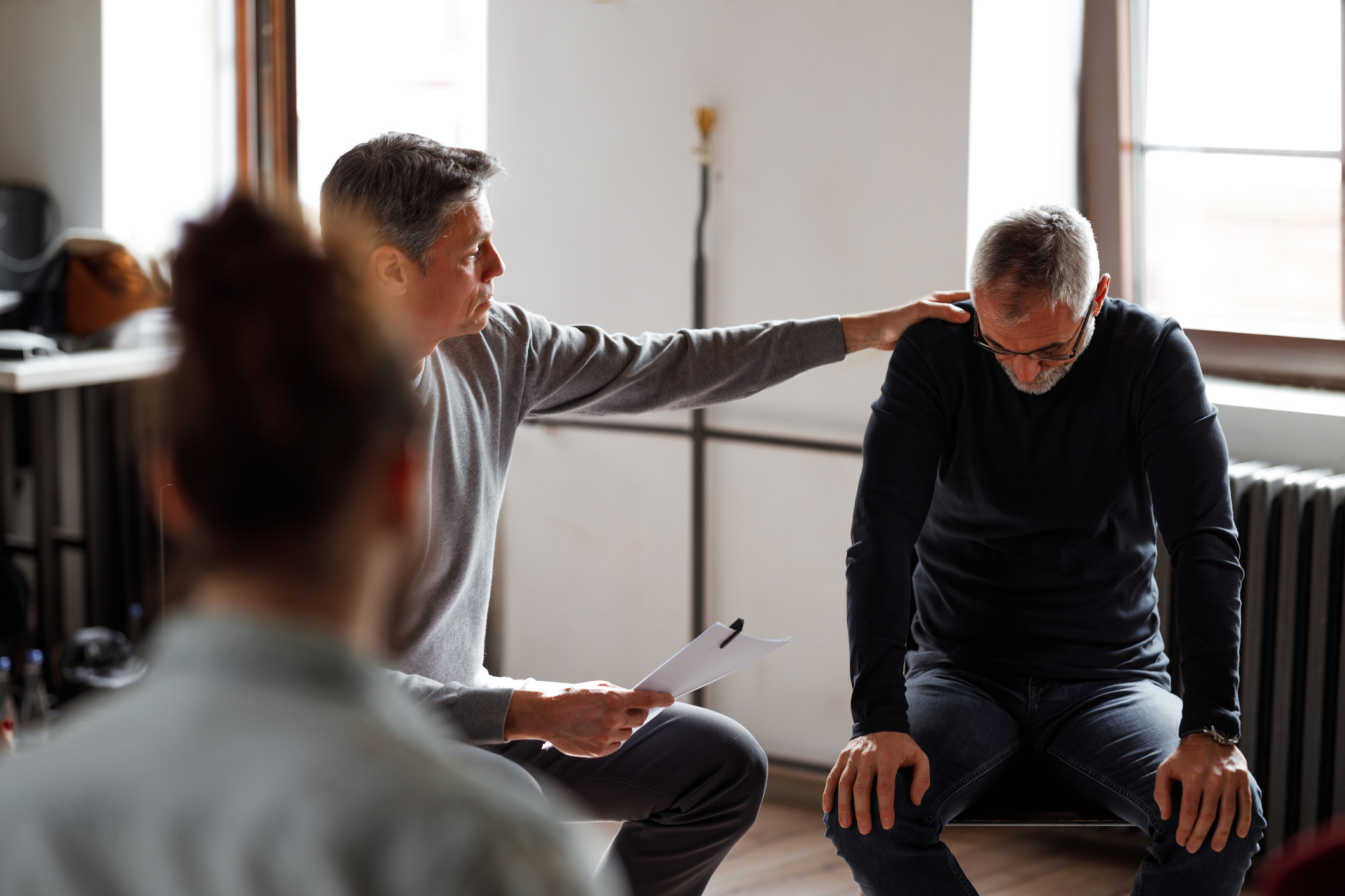 Group psychotherapy stock photo